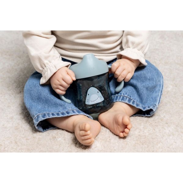 Tasse d'apprentissage avec poignées en silicone - Mr. Shark