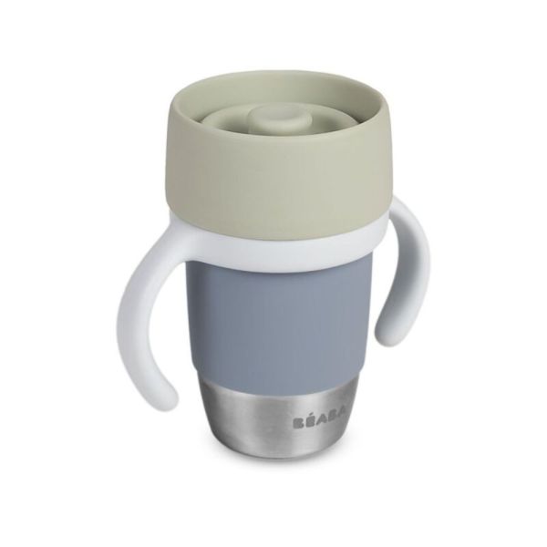 Tasse d’apprentissage 360° en inox Click and Drink 240 ml Galet