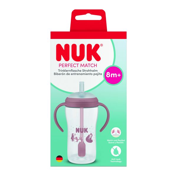 Tasse d'apprentissage paille Perfect Match 260ml - Rose