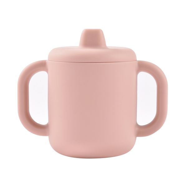 Tasse d’apprentissage bébé en silicone avec anses Barbe à papa