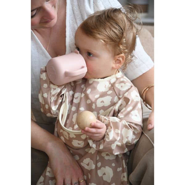 Tasse d’apprentissage bébé en silicone avec anses Barbe à papa