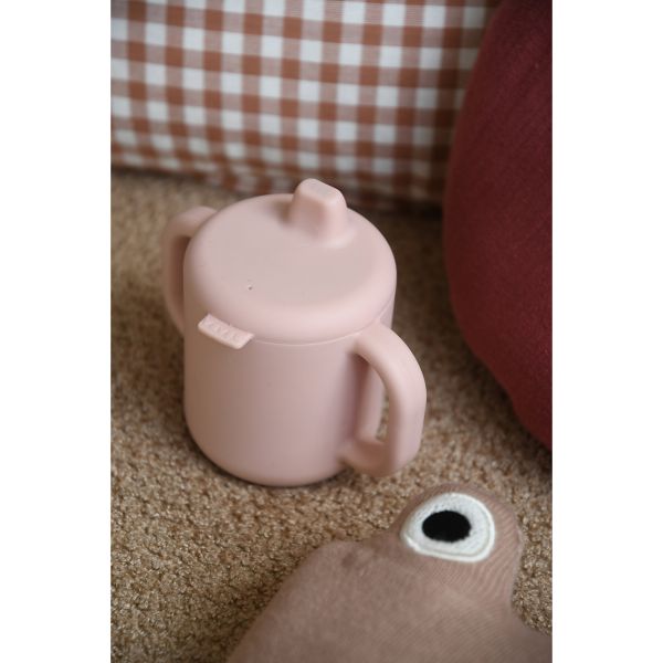 Tasse d’apprentissage bébé en silicone avec anses Barbe à papa
