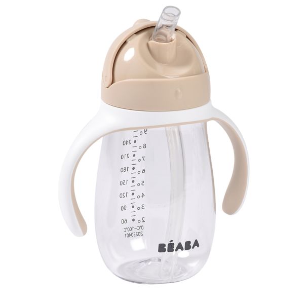 Tasse à paille bébé 300 ml Argile