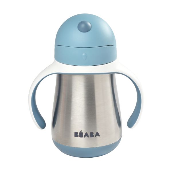 Tasse à paille bébé inox 250 ml Bleu