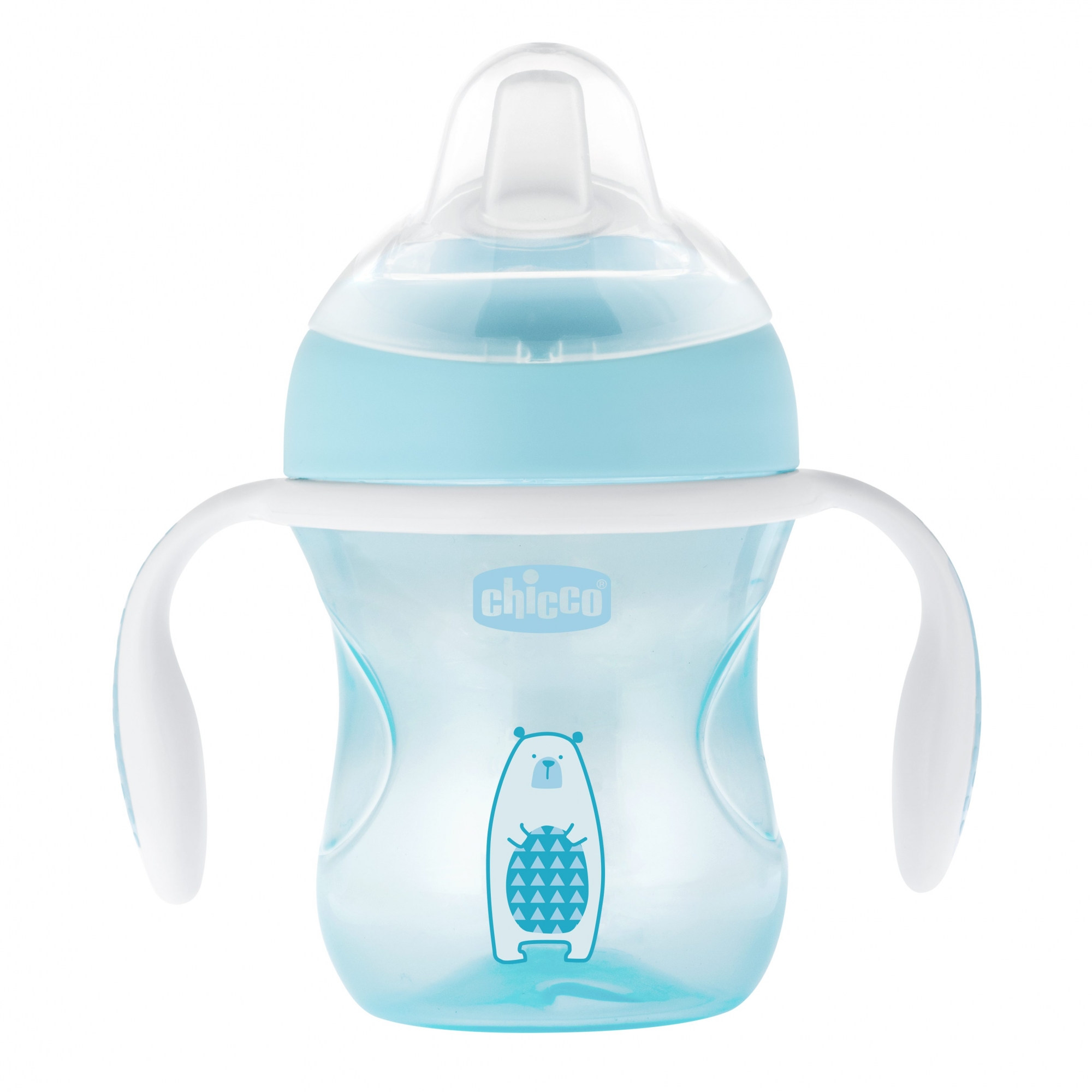 Chicco Tasse Transition Bec Souple Silicone 4m Bleu Made In Bebe