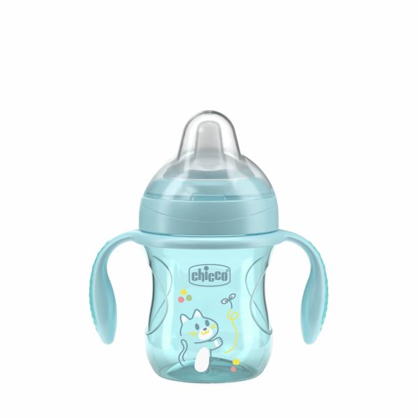 Tasse Transition bec souple silicone 4m + Bleu