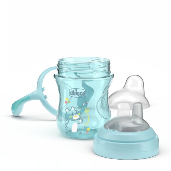 Tasse Transition bec souple silicone 4m + Bleu