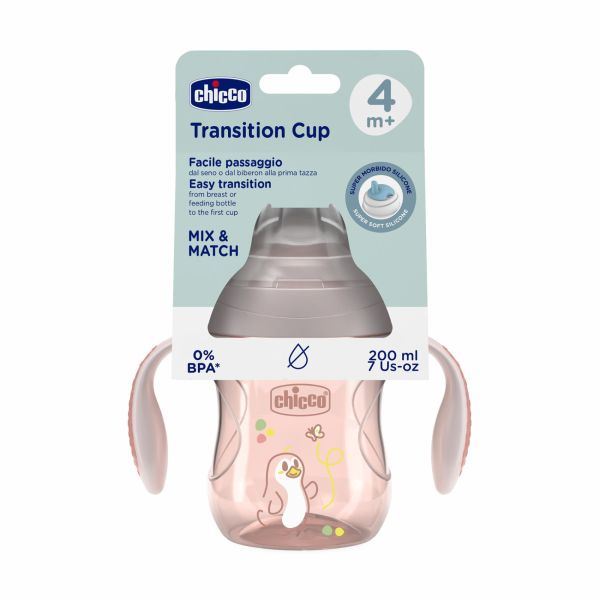 Tasse Transition bec souple silicone 4m + Rose