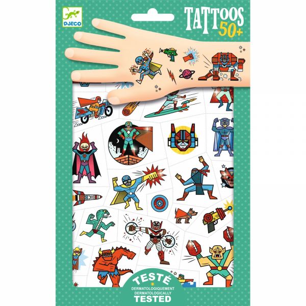 Tatouages enfant Heroes vs villains