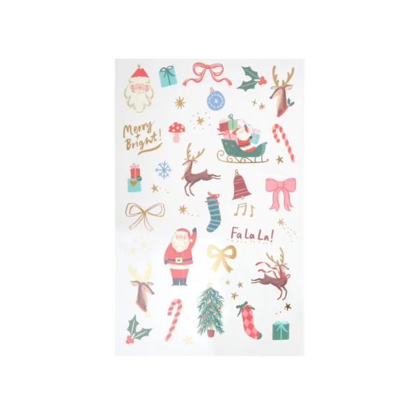 Lot de 2 feuilles de tatouages éphémères Noël