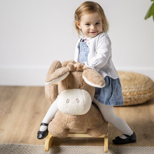 Bascule Teddy âne caramel