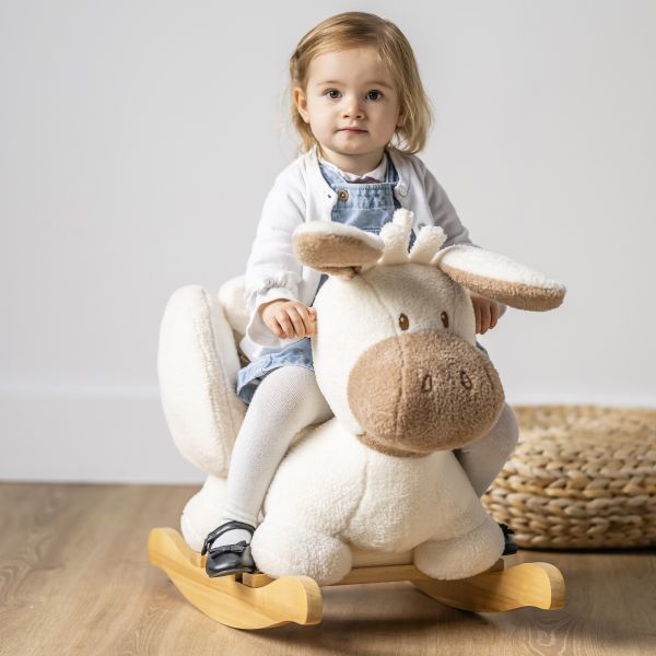 Bascule Teddy âne écru