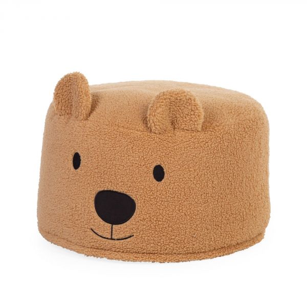 Pouf enfant Teddy Bear bouclette Beige - 40 cm