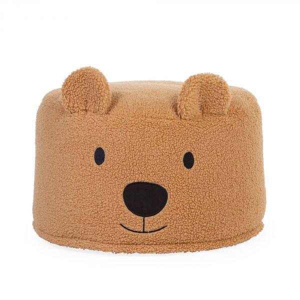 Pouf enfant Teddy Bear bouclette Beige - 40 cm