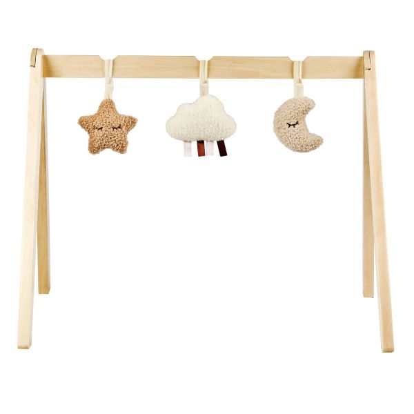 Arche en bois avec jouets à suspendre Teddy Bouclette