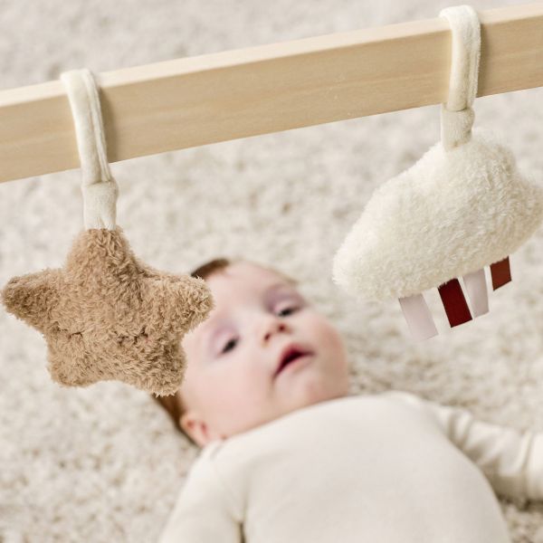 Arche en bois avec jouets à suspendre Teddy Bouclette
