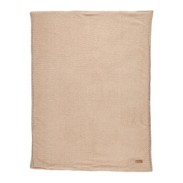 Couverture supersoft 75x100cm Teddy bouclette beige