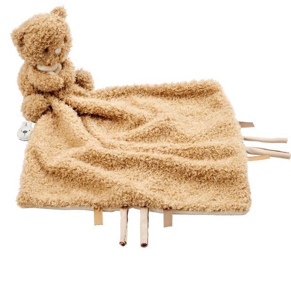 Doudou câlin ours Teddy bouclette caramel