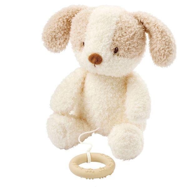 Peluche musical Teddy Bouclette chien écru