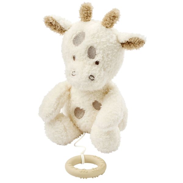 Peluche musical girafe Teddy Bouclette écru
