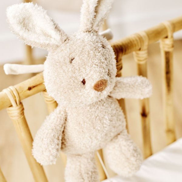 Peluche musical Teddy Bouclette lapin beige