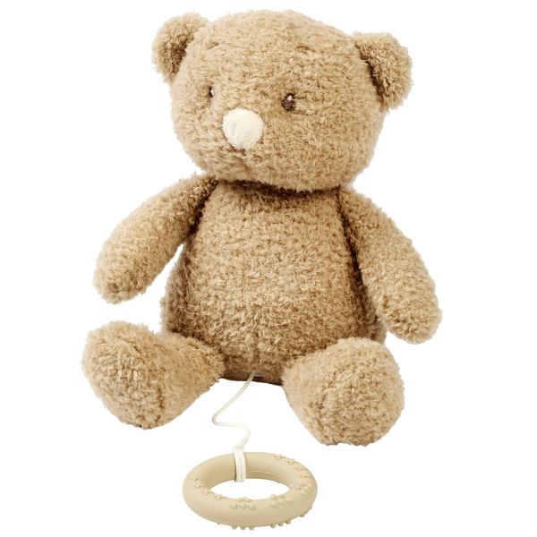 Peluche musical Teddy Bouclette ours caramel