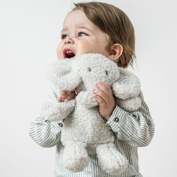 Peluche éléphant Teddy Bouclette 24cm Gris
