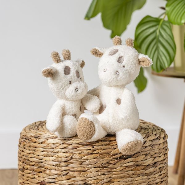 Peluche girafe Teddy Bouclette 24cm Ecru