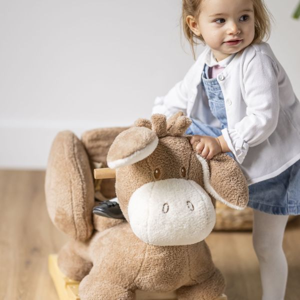 Peluche girafe Teddy Bouclette 24cm Ecru