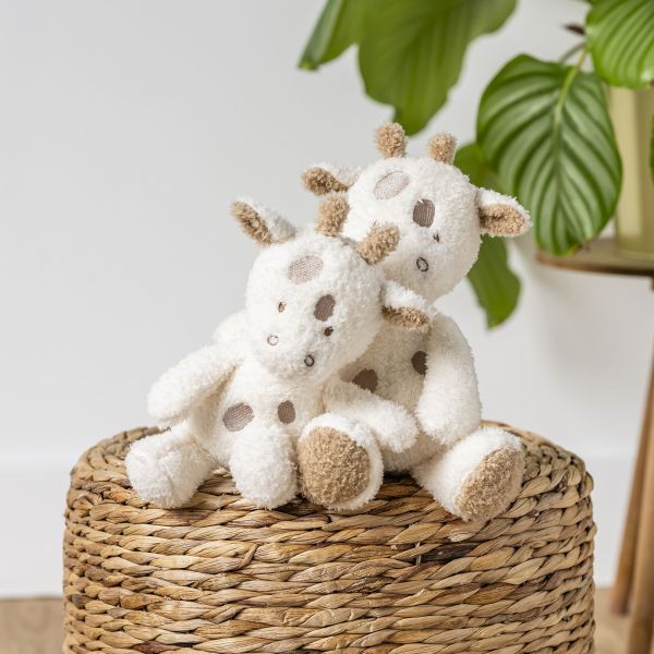 Peluche girafe Teddy Bouclette 24cm Ecru