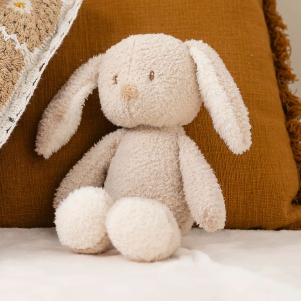 Peluche lapin bouclette 30cm beige Teddy Bouclette