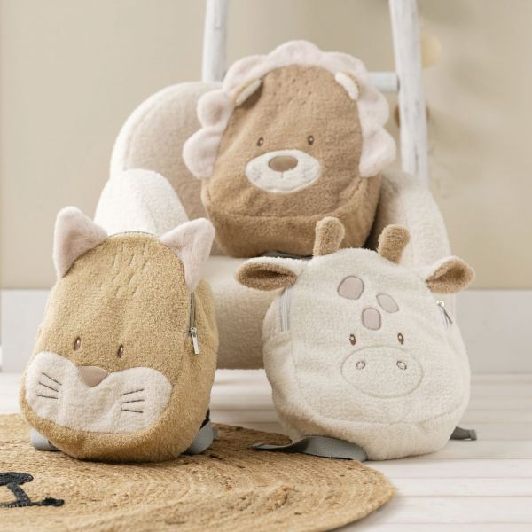 Sac à dos renard Teddy bouclette Miel