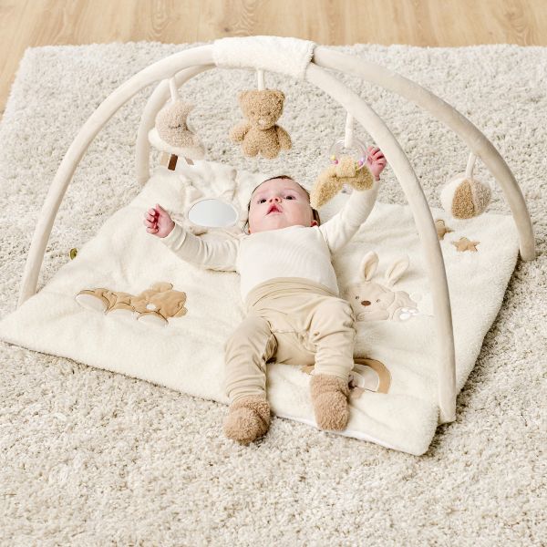 Tapis d'eveil avec arches Teddy bouclette