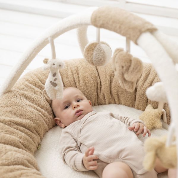 Tapis d'éveil pouf avec arches Teddy bouclette