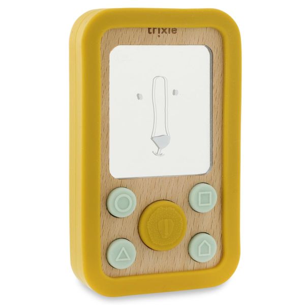 Téléphone bébé en silicone et bois - Mr. Lion
