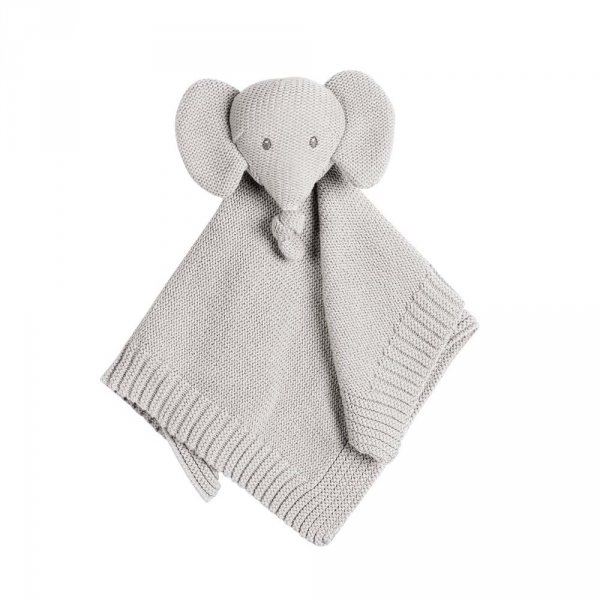 Doudou tembo tricot éléphant gris