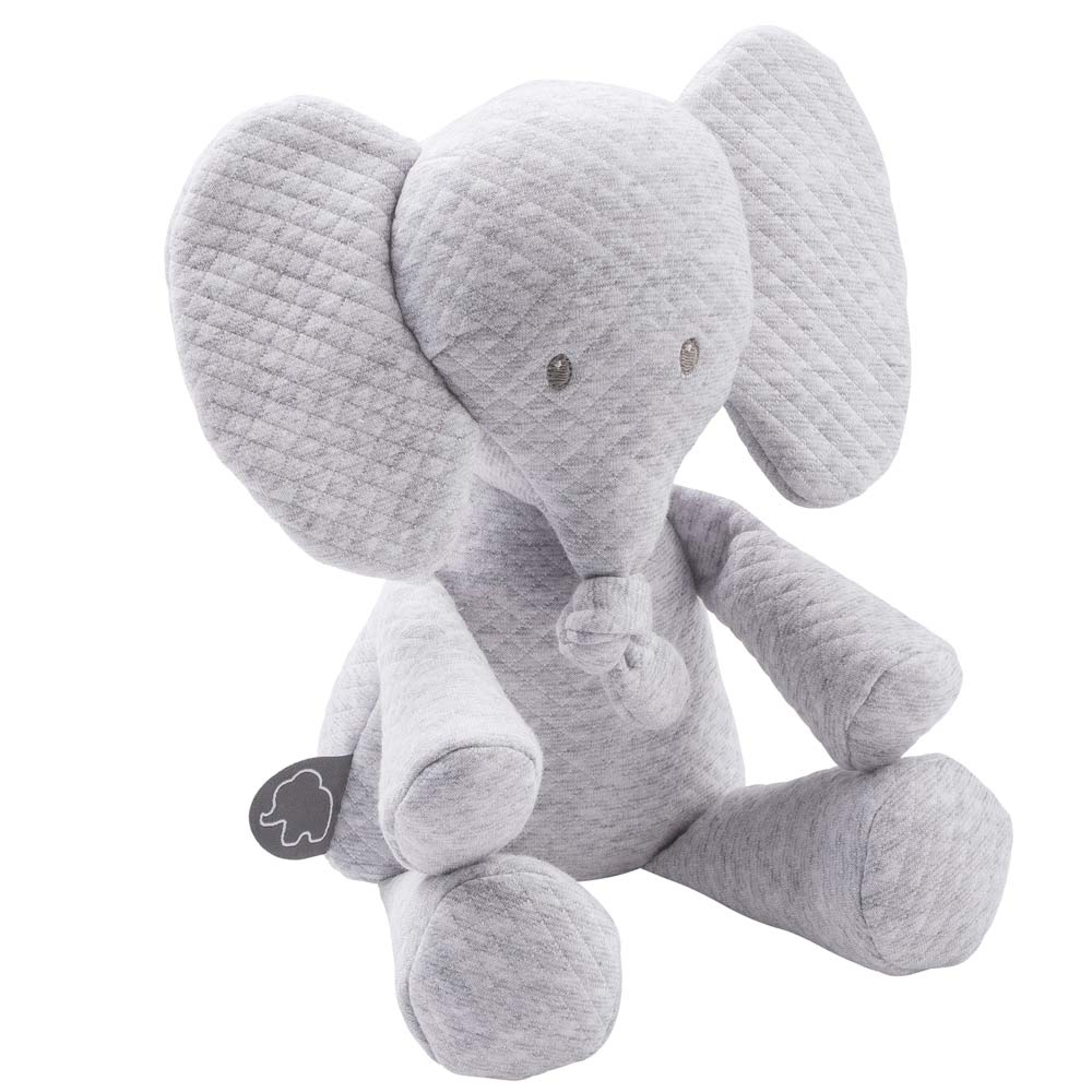 Nattou Peluche Tembo Elephant Jacquard Gris 31 Cm Made In Bebe
