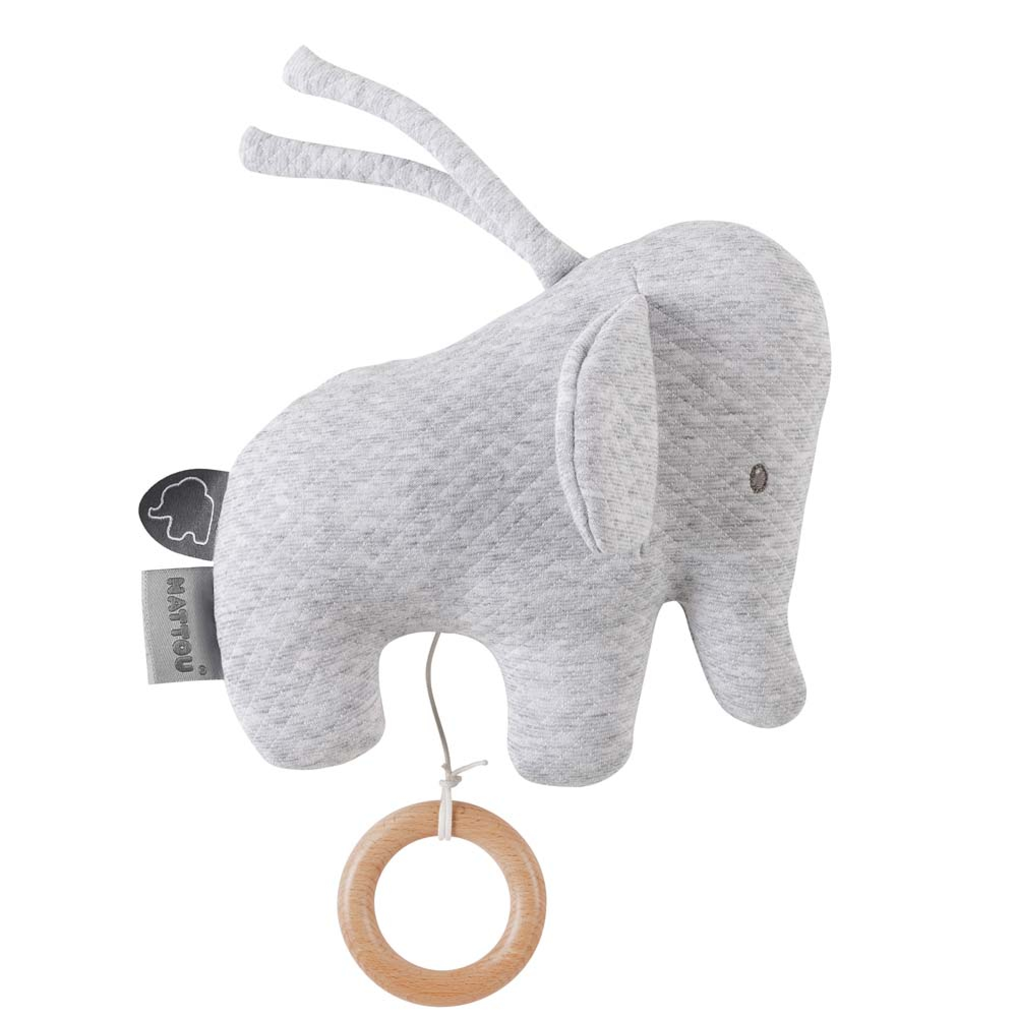 Nattou Mini Peluche Musicale Elephant Jacquard Made In Bebe