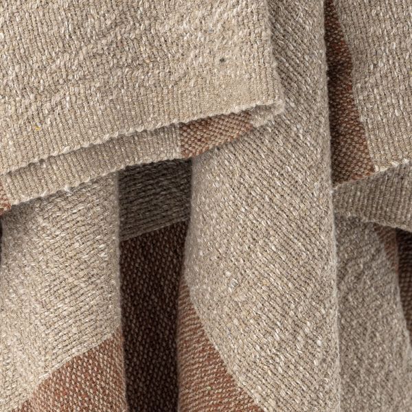 Plaid en coton Temi Marron 160x130 cm