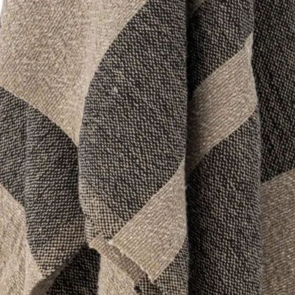 Plaid en coton Temi noir 160x130 cm