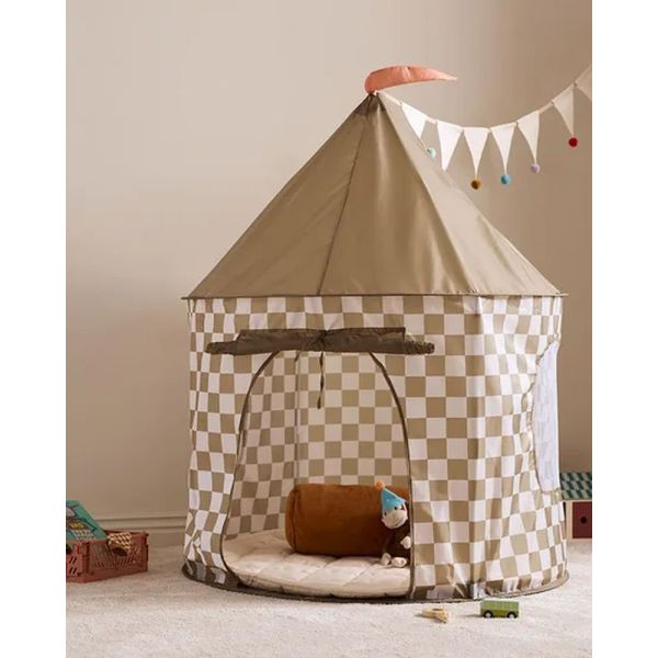Tente de jeu - Kaki à carreaux