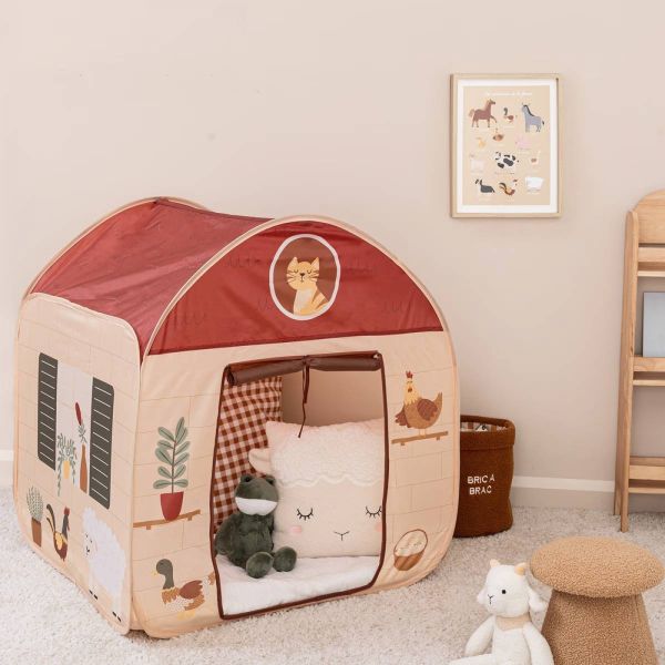 Tente enfant maison Ferme 85 x 85 cm