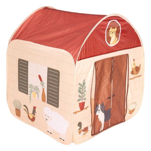 Tente enfant maison Ferme 85 x 85 cm