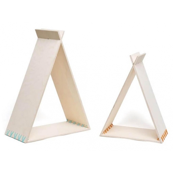 Lot de deux tipi en bois