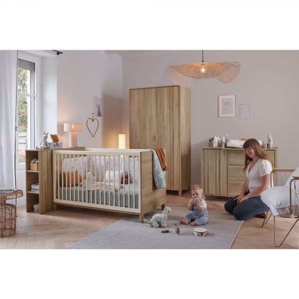 Tête de lit avec rangement pour lit bébé évolutif 70x140 cm Calypso