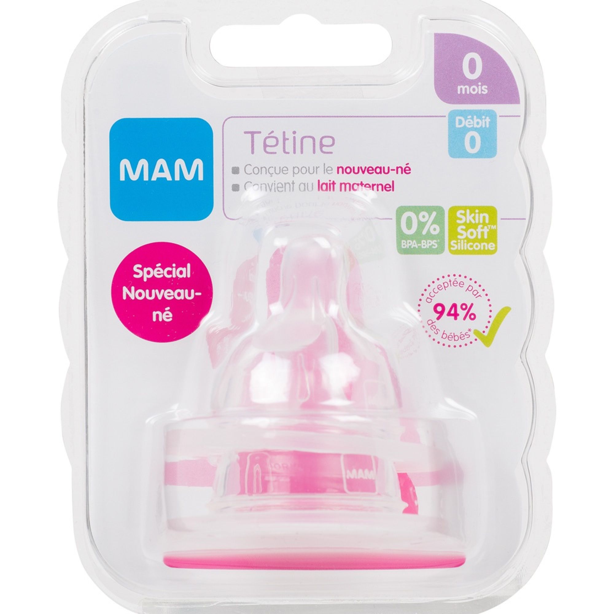 Tétine silicone débit 3 rapide x2