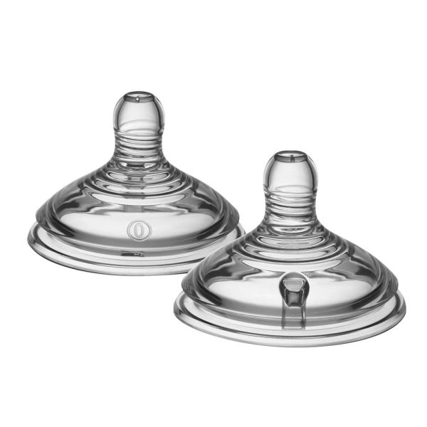 Lot de 2 Tétines pour biberon Natural Start Clear Débit Extra-lent naissance