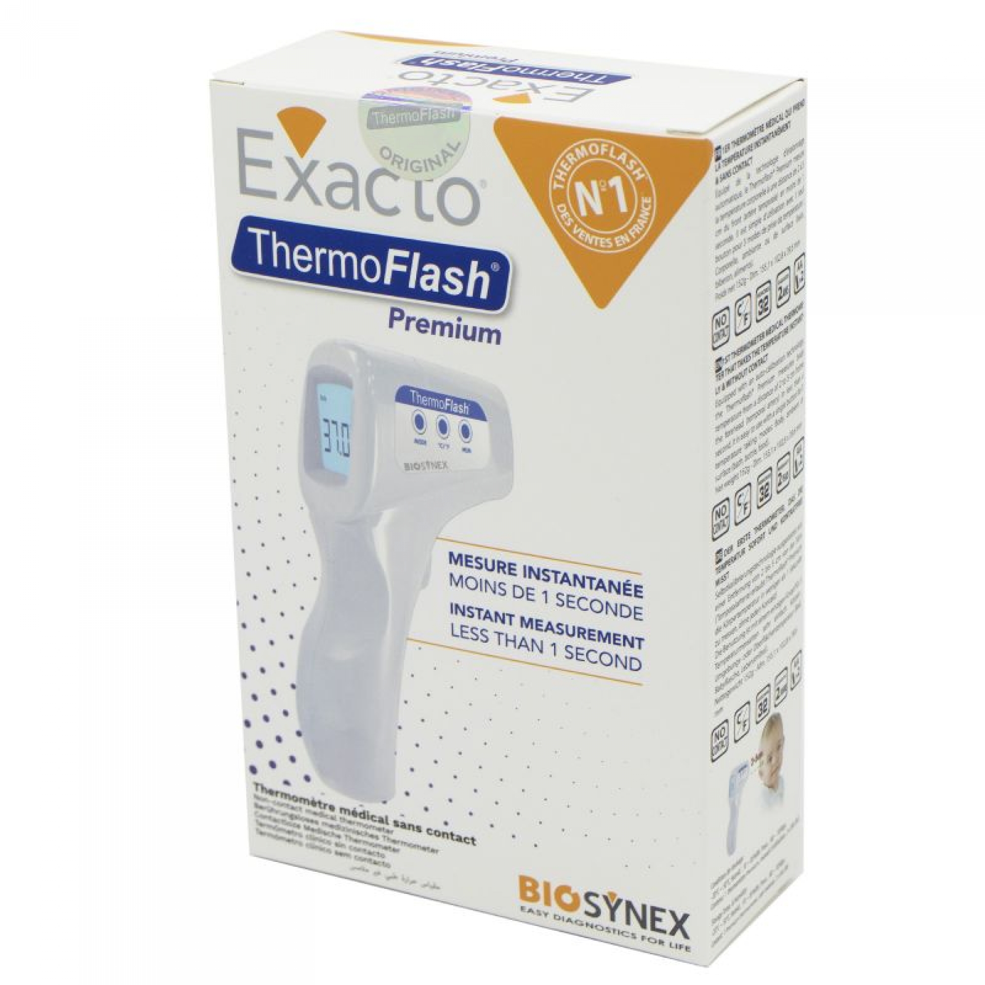 Thermomètre frontal flash sans contact - Medical-Thiry