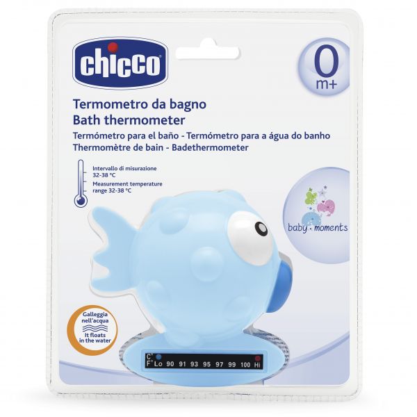 Thermomètre de bain poisson bleu