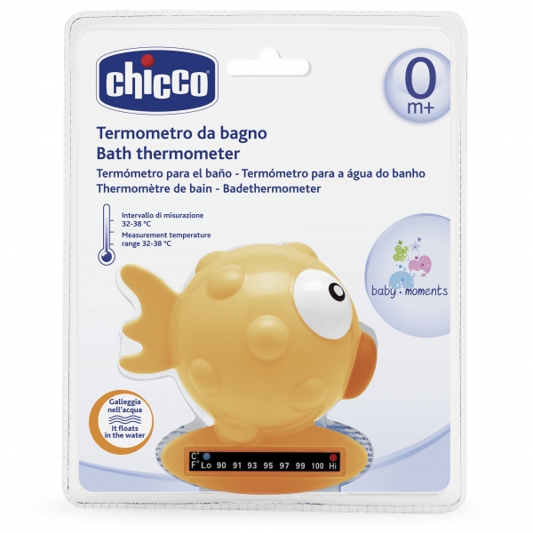 Thermomètre de bain poisson orange